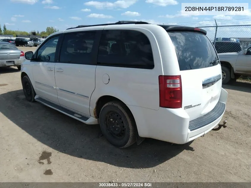 2D8HN44P18R789281 2008 Dodge Grand Caravan Sxt