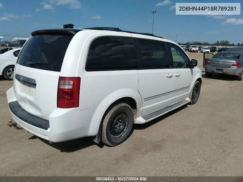 2008 Dodge Grand Caravan Sxt VIN: 2D8HN44P18R789281 Lot: 30038433