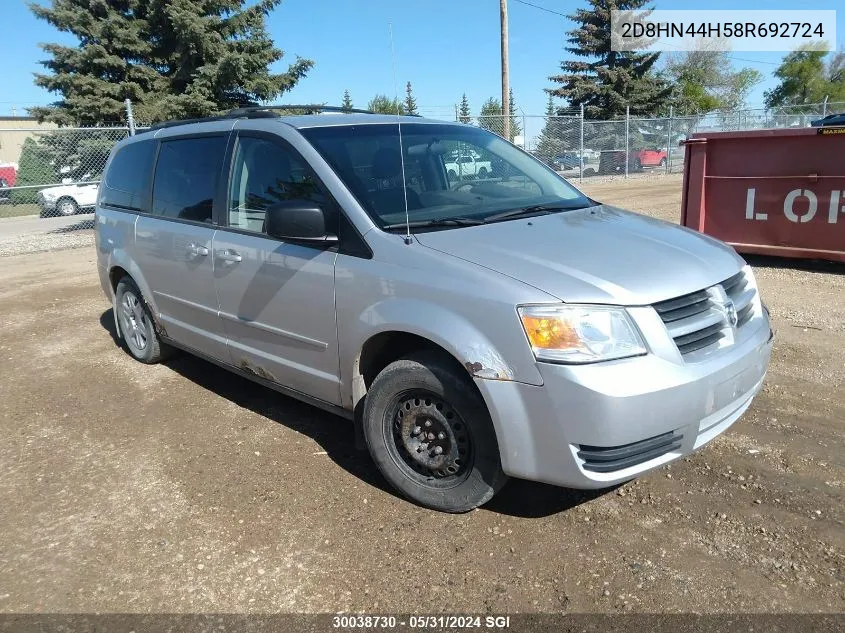 2D8HN44H58R692724 2008 Dodge Grand Caravan Se