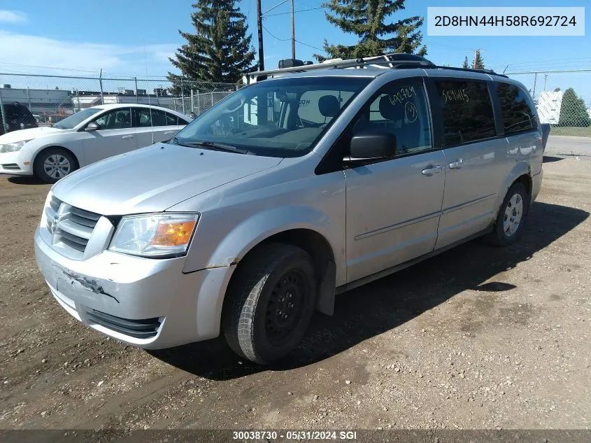 2D8HN44H58R692724 2008 Dodge Grand Caravan Se