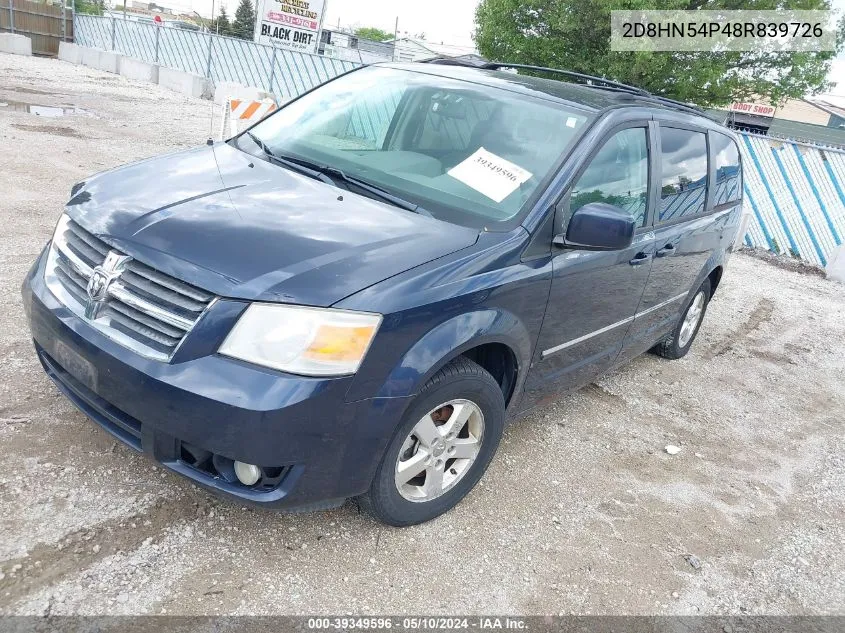 2D8HN54P48R839726 2008 Dodge Grand Caravan Sxt