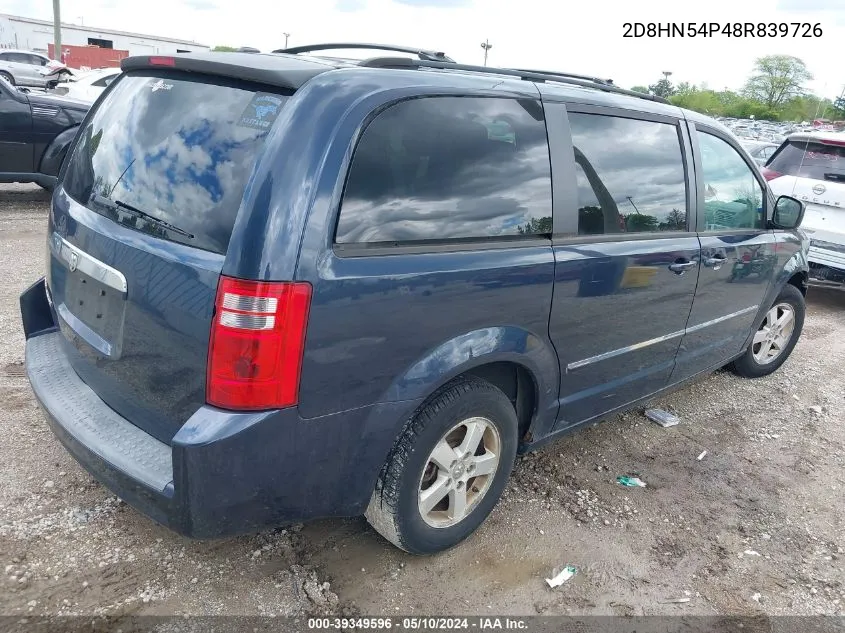 2D8HN54P48R839726 2008 Dodge Grand Caravan Sxt