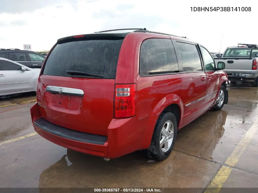 2008 Dodge Grand Caravan Sxt VIN: 1D8HN54P38B141008 Lot: 39365767