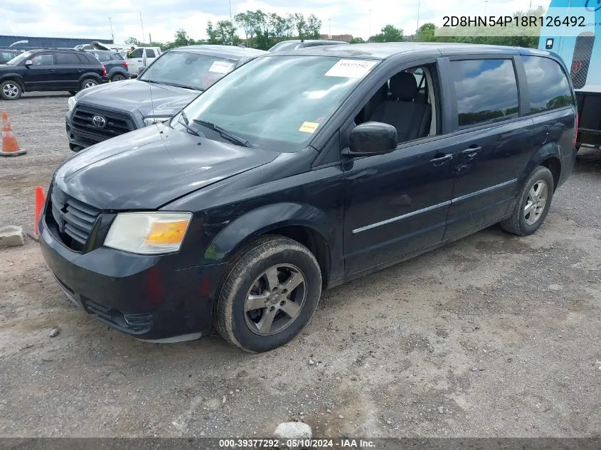 2008 Dodge Grand Caravan Sxt VIN: 2D8HN54P18R126492 Lot: 39377292