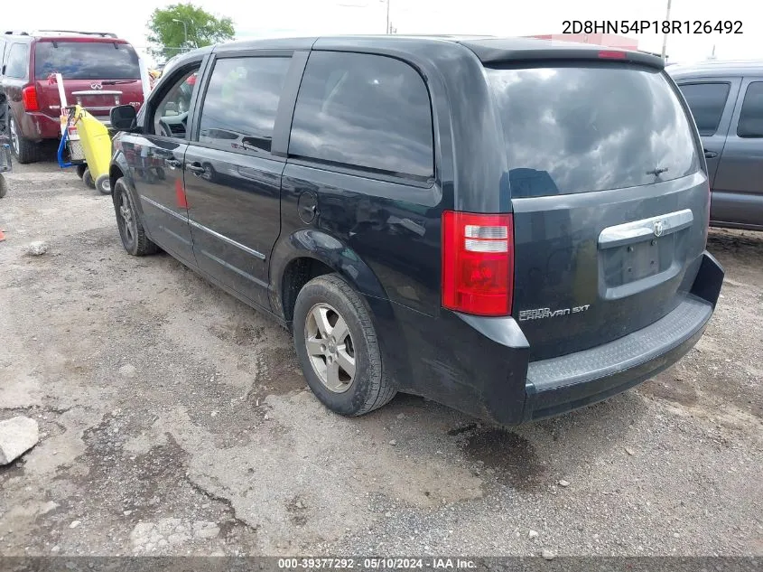 2D8HN54P18R126492 2008 Dodge Grand Caravan Sxt