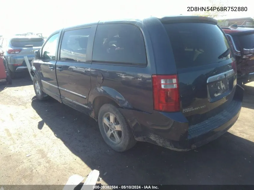 2008 Dodge Grand Caravan Sxt VIN: 2D8HN54P68R752880 Lot: 39382584