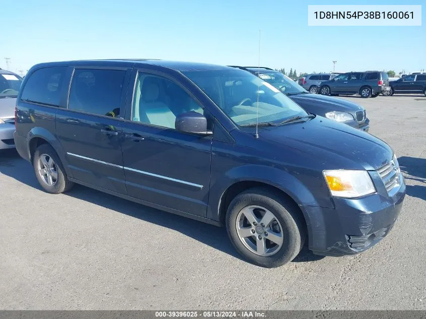 2008 Dodge Grand Caravan Sxt VIN: 1D8HN54P38B160061 Lot: 39396025