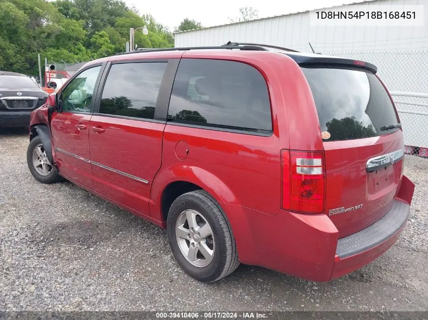 2008 Dodge Grand Caravan Sxt VIN: 1D8HN54P18B168451 Lot: 39410406