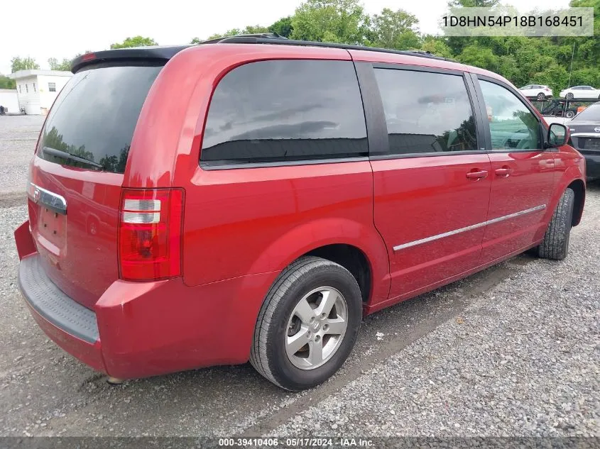 2008 Dodge Grand Caravan Sxt VIN: 1D8HN54P18B168451 Lot: 39410406