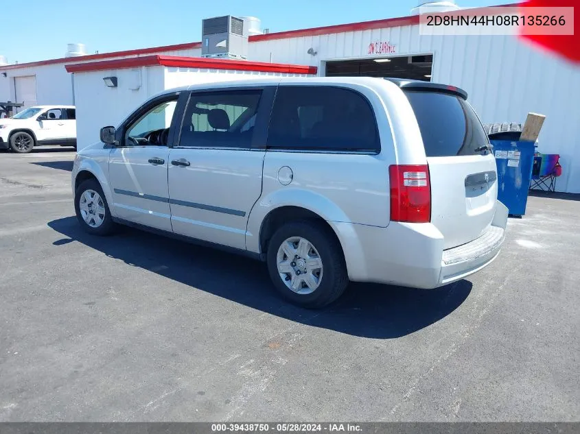 2008 Dodge Grand Caravan Se VIN: 2D8HN44H08R135266 Lot: 39438750