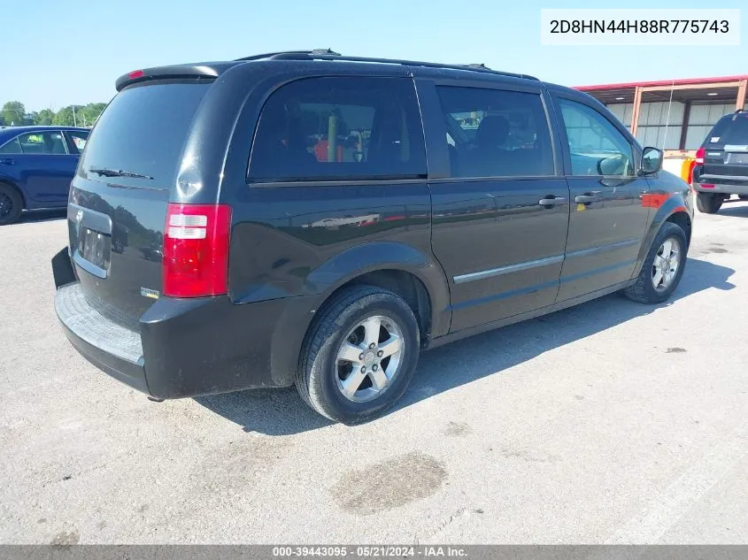 2008 Dodge Grand Caravan Se VIN: 2D8HN44H88R775743 Lot: 39443095