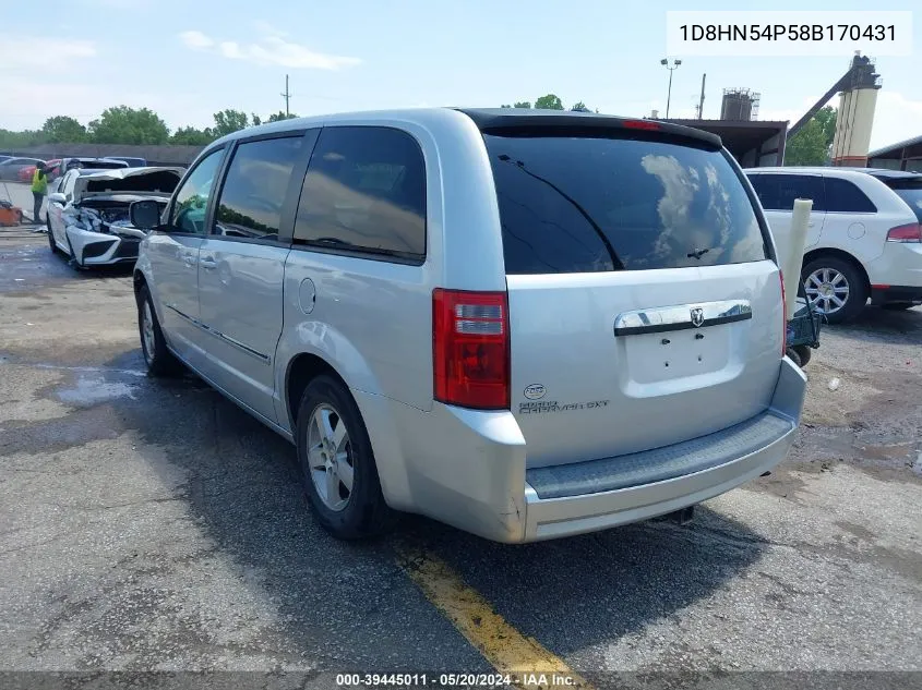 2008 Dodge Grand Caravan Sxt VIN: 1D8HN54P58B170431 Lot: 39445011