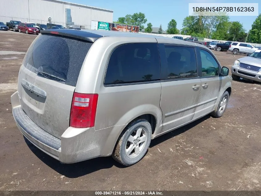 2008 Dodge Grand Caravan Sxt VIN: 1D8HN54P78B162363 Lot: 39471216