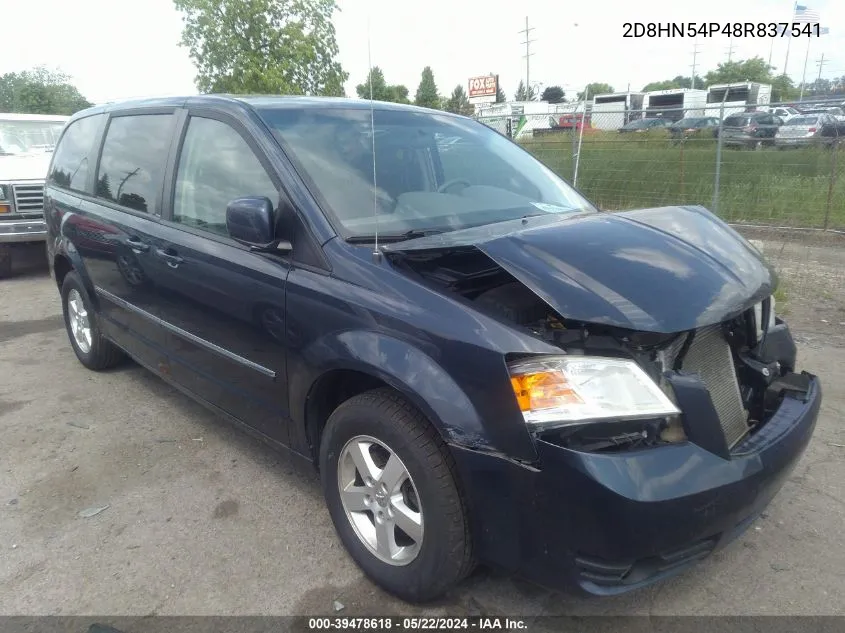 2D8HN54P48R837541 2008 Dodge Grand Caravan Sxt