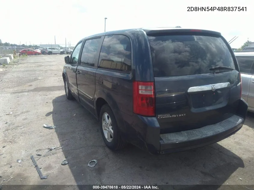 2D8HN54P48R837541 2008 Dodge Grand Caravan Sxt