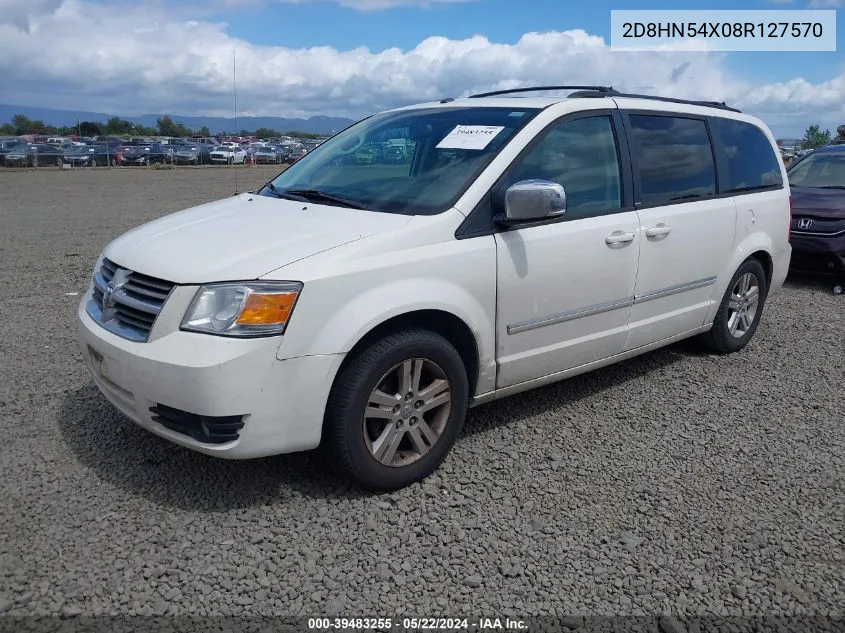 2008 Dodge Grand Caravan Sxt VIN: 2D8HN54X08R127570 Lot: 39483255