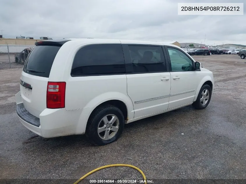 2D8HN54P08R726212 2008 Dodge Grand Caravan Sxt