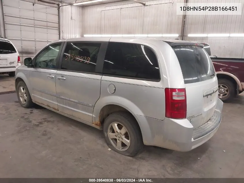 2008 Dodge Grand Caravan Sxt VIN: 1D8HN54P28B166451 Lot: 39540838