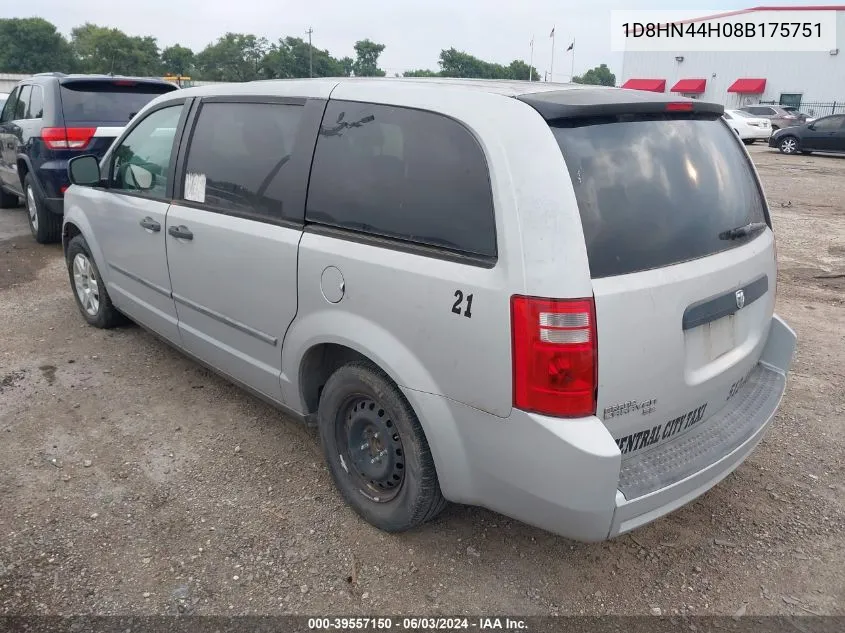 2008 Dodge Grand Caravan Se VIN: 1D8HN44H08B175751 Lot: 39557150