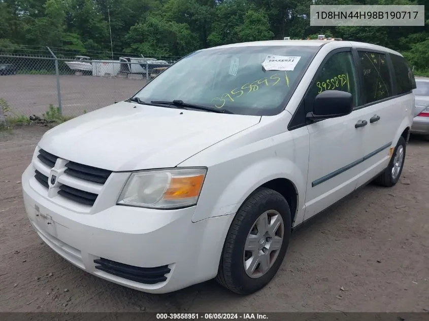 2008 Dodge Grand Caravan Se VIN: 1D8HN44H98B190717 Lot: 39558951