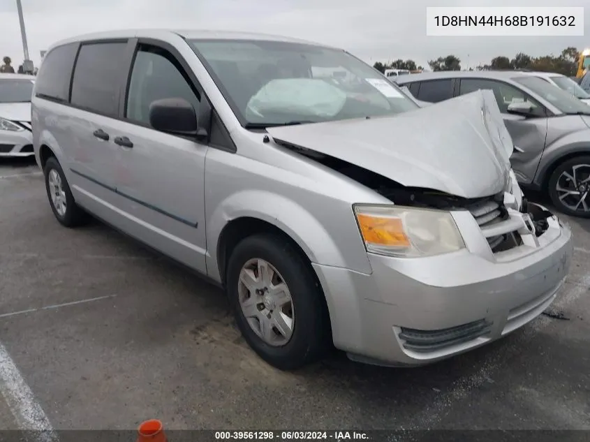 2008 Dodge Grand Caravan Se VIN: 1D8HN44H68B191632 Lot: 40372997