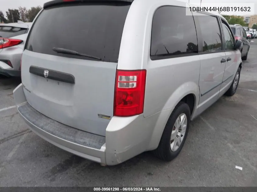 1D8HN44H68B191632 2008 Dodge Grand Caravan Se