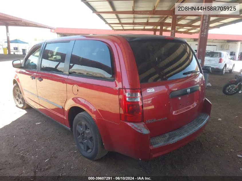 2008 Dodge Grand Caravan Se VIN: 2D8HN44H58R705925 Lot: 39607291