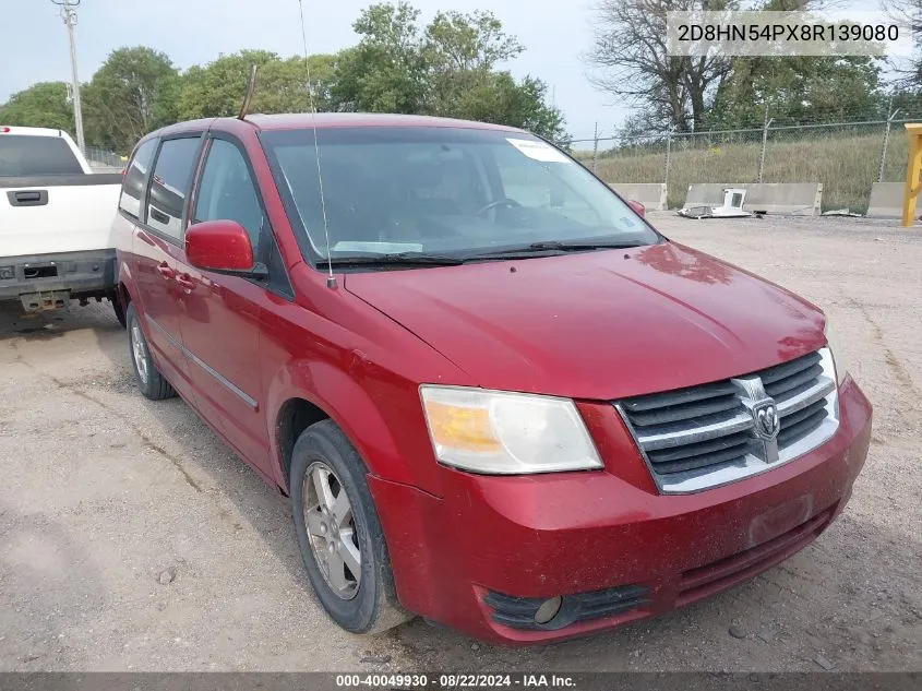 2008 Dodge Grand Caravan Sxt VIN: 2D8HN54PX8R139080 Lot: 40049930