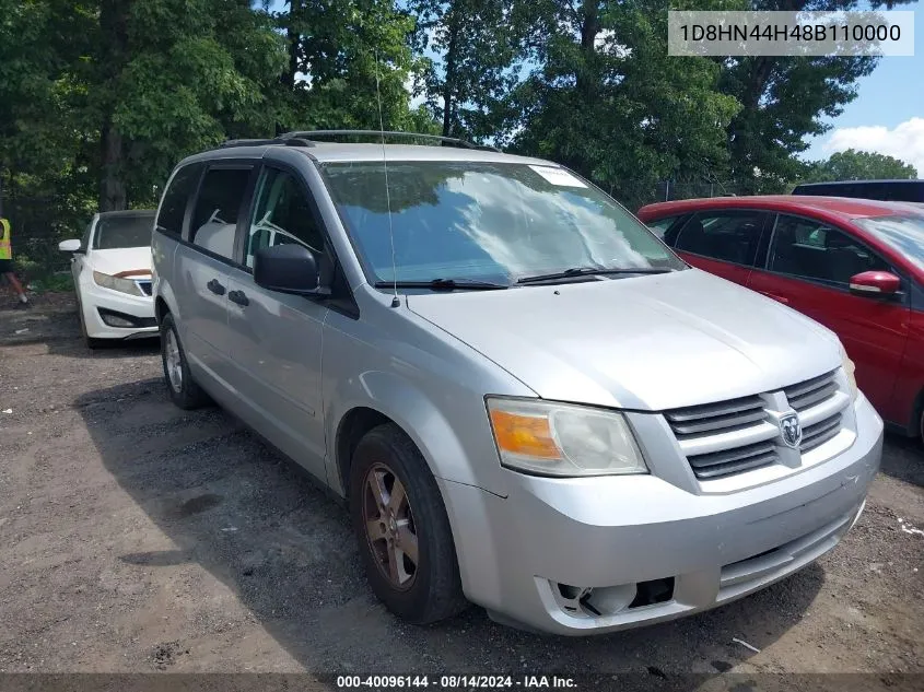 2008 Dodge Grand Caravan Se VIN: 1D8HN44H48B110000 Lot: 40096144