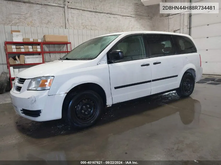 2D8HN44H88R734481 2008 Dodge Grand Caravan Se