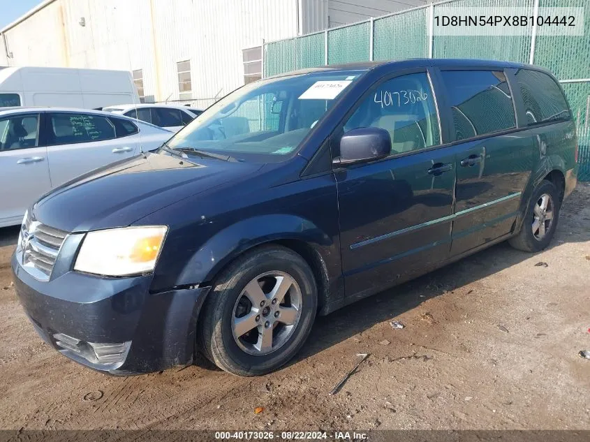 2008 Dodge Grand Caravan Sxt VIN: 1D8HN54PX8B104442 Lot: 40173026