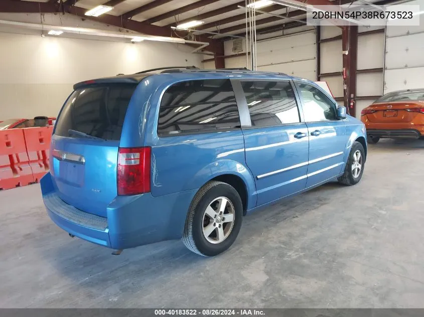 2D8HN54P38R673523 2008 Dodge Grand Caravan Sxt