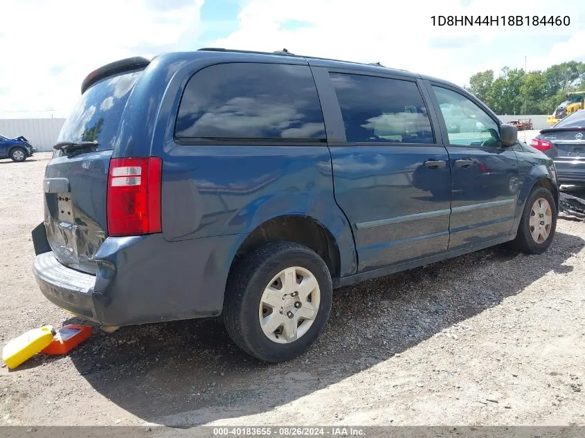 2008 Dodge Grand Caravan Se VIN: 1D8HN44H18B184460 Lot: 40183655