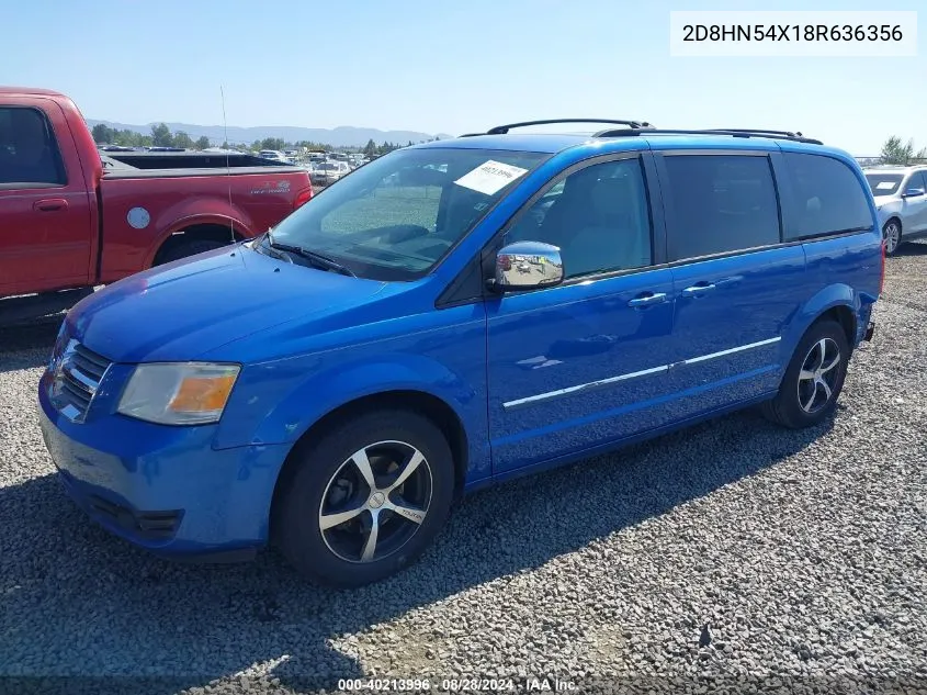 2008 Dodge Grand Caravan Sxt VIN: 2D8HN54X18R636356 Lot: 40213996