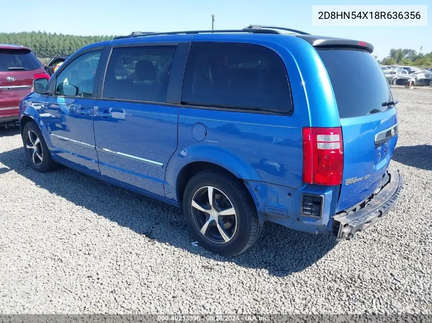 2008 Dodge Grand Caravan Sxt VIN: 2D8HN54X18R636356 Lot: 40213996