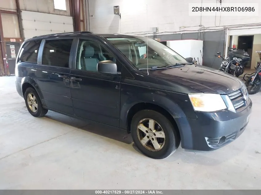 2D8HN44HX8R106986 2008 Dodge Grand Caravan Se