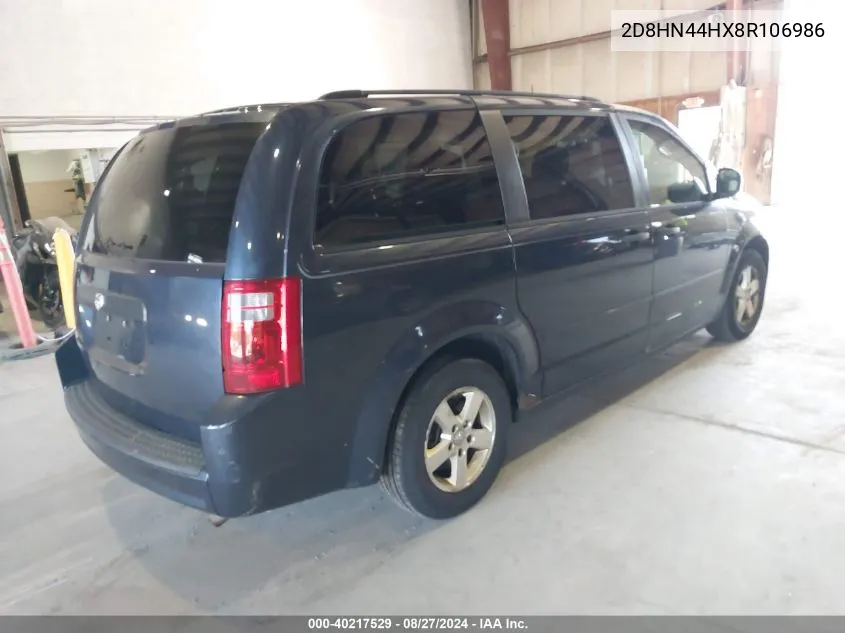 2D8HN44HX8R106986 2008 Dodge Grand Caravan Se