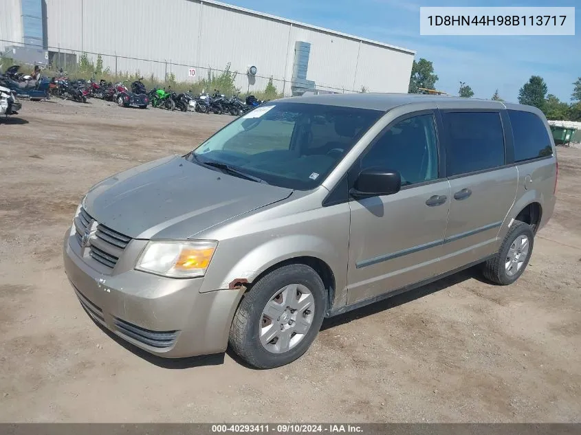 2008 Dodge Grand Caravan Se VIN: 1D8HN44H98B113717 Lot: 40293411