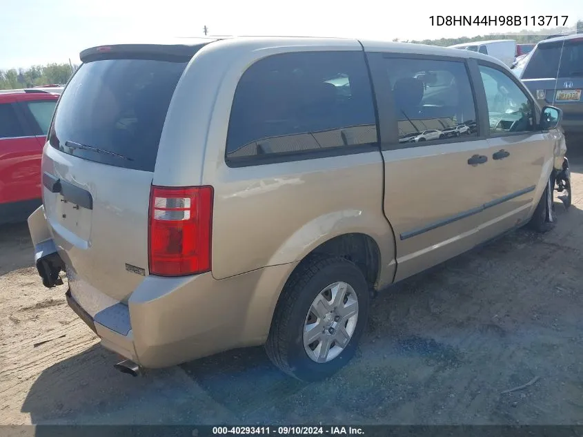 1D8HN44H98B113717 2008 Dodge Grand Caravan Se