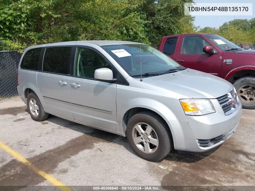 2008 Dodge Grand Caravan Sxt VIN: 1D8HN54P48B135170 Lot: 40306645