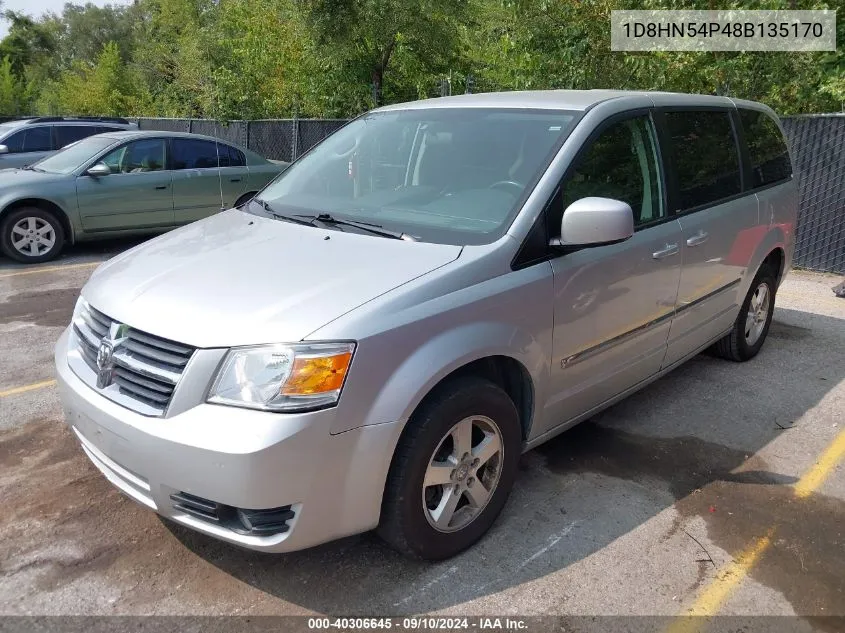 2008 Dodge Grand Caravan Sxt VIN: 1D8HN54P48B135170 Lot: 40306645