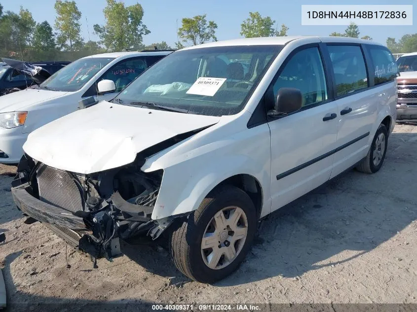 2008 Dodge Grand Caravan Se VIN: 1D8HN44H48B172836 Lot: 40309371