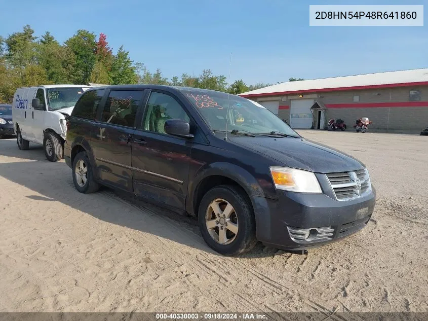 2008 Dodge Grand Caravan Sxt VIN: 2D8HN54P48R641860 Lot: 40330003