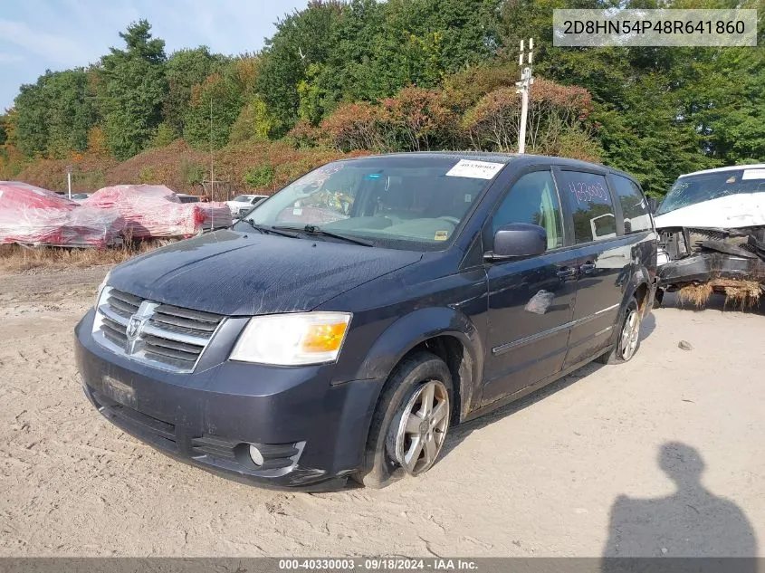 2008 Dodge Grand Caravan Sxt VIN: 2D8HN54P48R641860 Lot: 40330003