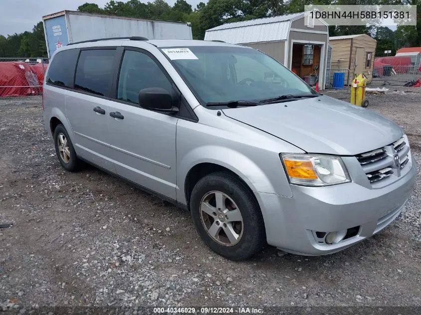 2008 Dodge Grand Caravan Se VIN: 1D8HN44H58B151381 Lot: 40346029