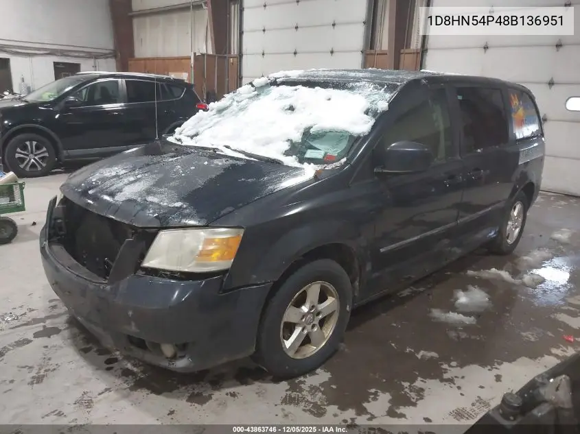1D8HN54P48B136951 2008 Dodge Grand Caravan Sxt