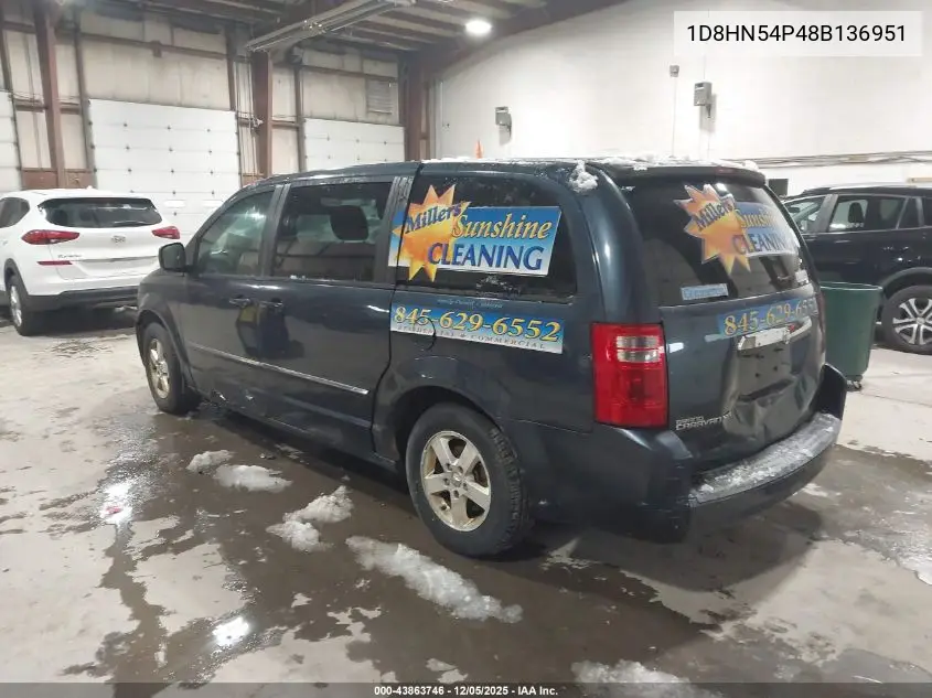 1D8HN54P48B136951 2008 Dodge Grand Caravan Sxt