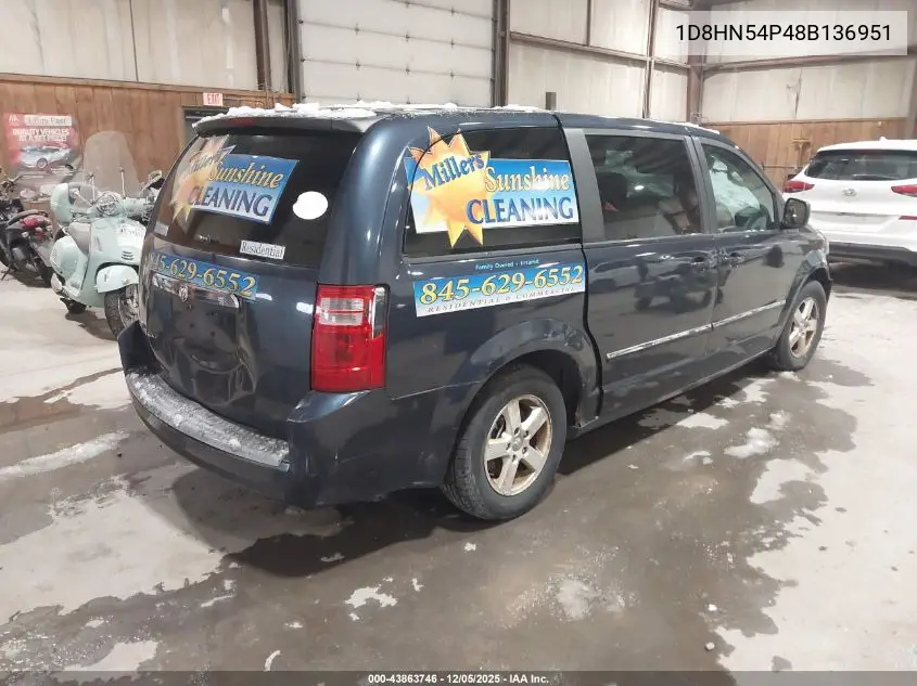 1D8HN54P48B136951 2008 Dodge Grand Caravan Sxt