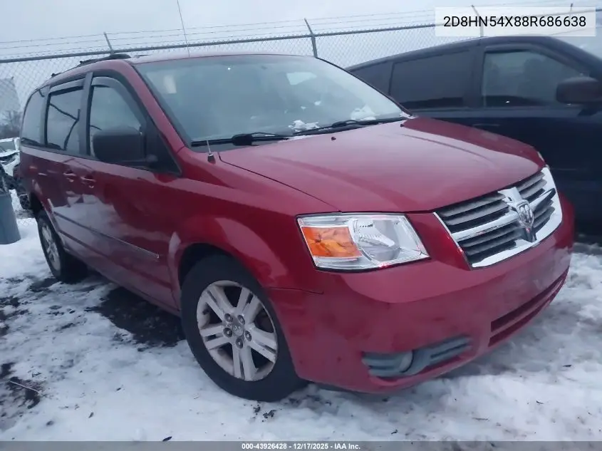 2D8HN54X88R686638 2008 Dodge Grand Caravan Sxt