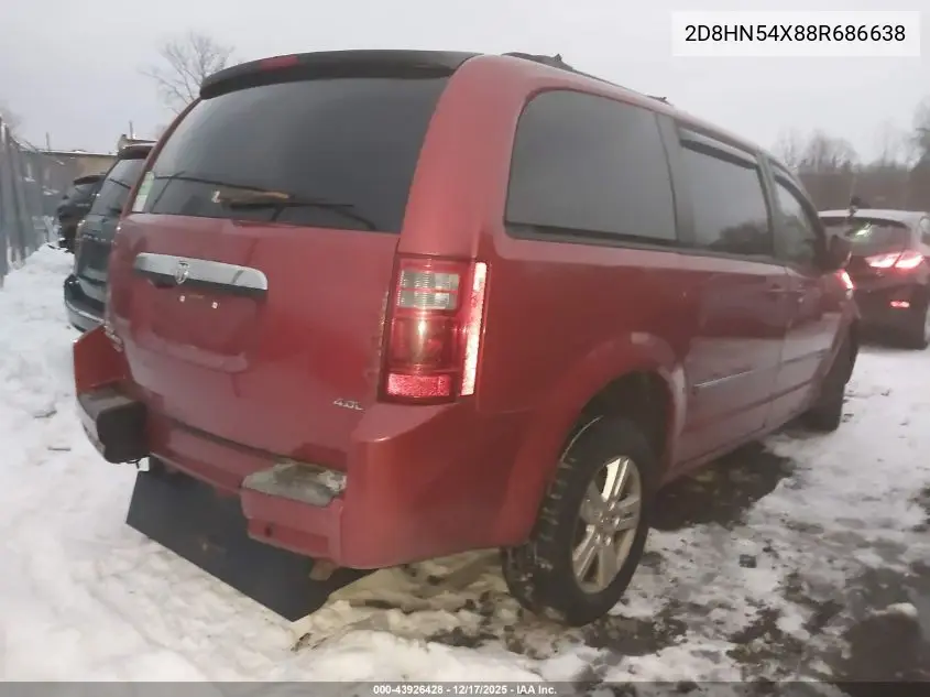 2D8HN54X88R686638 2008 Dodge Grand Caravan Sxt